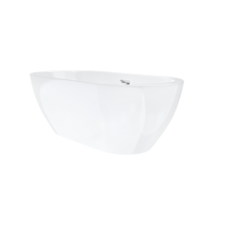 Wanna wolnostojąca RENO 170 x80 cm z boczną półką korek klik-klak chrom CORSAN E042XLCH