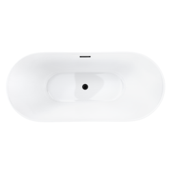 Wanna wolnostojąca NAUTI 170 x77 cm korek klik-klak czarny CORSAN E043XLBL