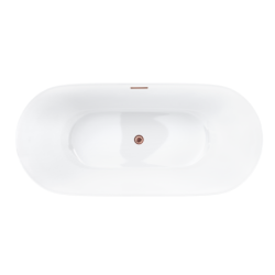 Wanna wolnostojąca OLVENA 160 korek klik-klak miedziany / różowe złoto CORSAN E041LRG