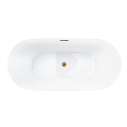 Wanna wolnostojąca OLVENA 160 korek klik-klak złoty CORSAN E041LGL