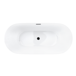 Wanna wolnostojąca OLVENA 160 korek klik-klak czarny CORSAN E041LBL