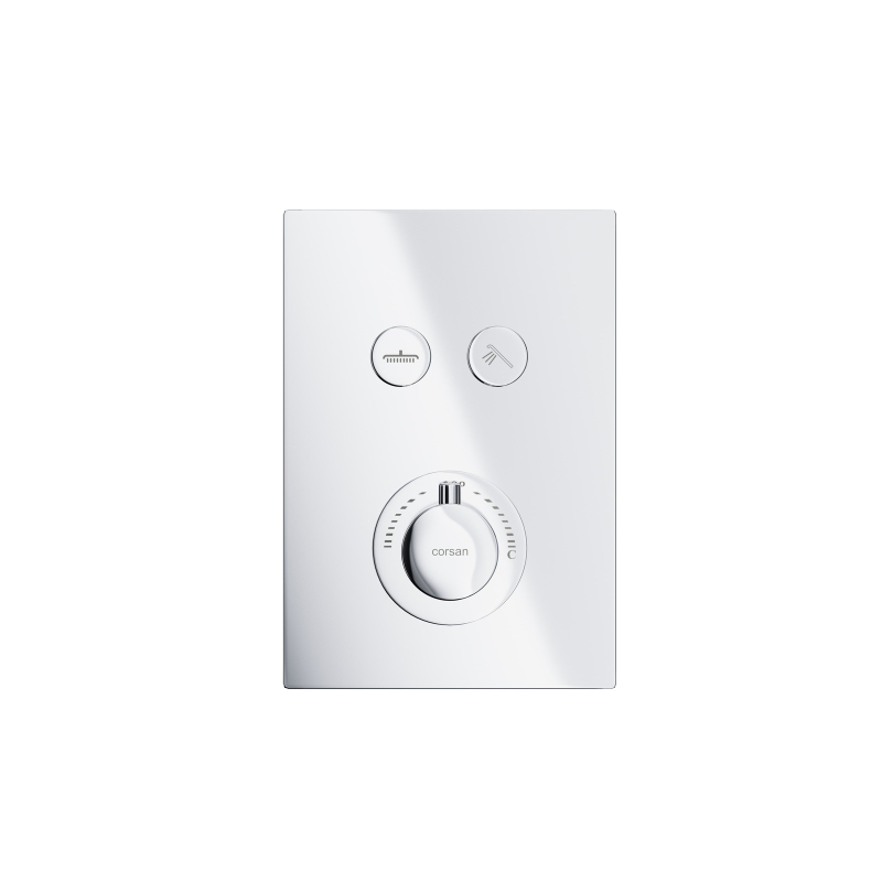 Prysznicowa bateria podtynkowa z termostatem i przyciskami funkcyjnymi CORSAN BT02CH