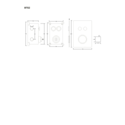 Prysznicowa bateria podtynkowa z termostatem i przyciskami funkcyjnymi CORSAN BT02CH