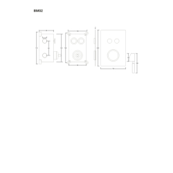 Prysznicowa bateria podtynkowa z przyciskami funkcyjnymi CORSAN BM02CH