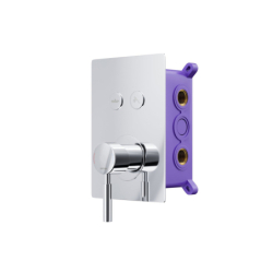 Zestaw prysznicowy chrom z deszczownicą i głowicą mieszaczową CORSAN CMZ068CH