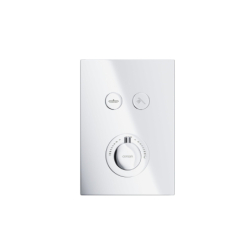 Zestaw prysznicowy podtynkowy BOX termostat przyciskowy deszczownica 25cm chrom CORSAN CMZ069CH