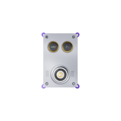 Zestaw prysznicowy podtynkowy BOX termostat przyciskowy deszczownica 25cm chrom CORSAN CMZ069CH