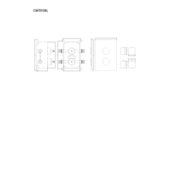 Prysznicowa bateria podtynkowa z boxem montażowym czarna z termostatem CORSAN CMT01BL