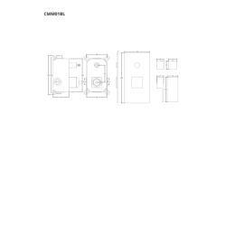Prysznicowa bateria podtynkowa z boxem montażowym czarna CORSAN CMM01BL