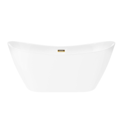 Wanna wolnostojąca NAUTI 160 x75 cm korek klik-klak złoty CORSAN E043LGL