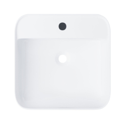 Umywalka nablatowa ANGO kwadratowa 395x395x145 mm z otworem na baterię CORSAN UC9902
