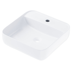 Umywalka nablatowa ANGO kwadratowa 395x395x145 mm z otworem na baterię CORSAN UC9902