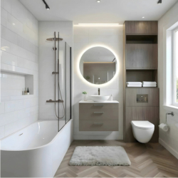 Wanna wolnostojąca narożna INTERO 160 x75 montaż prawostronny korek klik-klak biały CORSAN E230LPWH