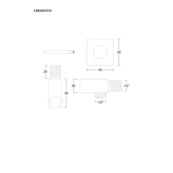 Uchwyt prysznicowy czarny z przyłączem do słuchawki CORSAN CMU041BL