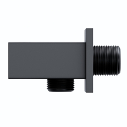 Uchwyt prysznicowy czarny z przyłączem do słuchawki CORSAN CMU041BL