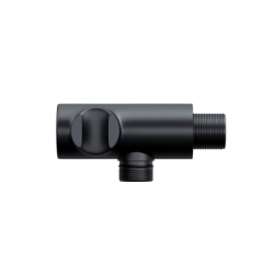 Uchwyt prysznicowy czarny z przyłączem do słuchawki prysznicowej CORSAN CMU169BL