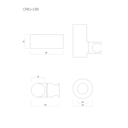 Uchwyt prysznicowy do słuchawki prysznicowej CORSAN CMU166CH