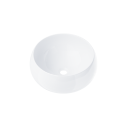 Umywalka nablatowa LUGO okrągła 400x400x160 mm z korkiem klik-klak złotym CORSAN UC9926GL