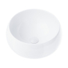 Umywalka nablatowa LUGO okrągła 400x400x160 mm z korkiem klik-klak białym CORSAN UC9926WH