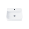 Umywalka nablatowa ANGO kwadratowa 39x39x14 cm z otworem na baterię i korkiem klik-klak chrom CORSAN UC9902CH