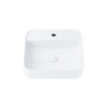 Umywalka nablatowa ANGO kwadratowa 395x395x145 mm z otworem na baterię i korkiem klik-klak białym CORSAN UC9902WH