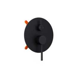 Zestaw prysznicowy podtynkowy LUGO deszczownica 25 cm mieszacz słuchawka prysznicowa czarny CORSAN Z03MBL