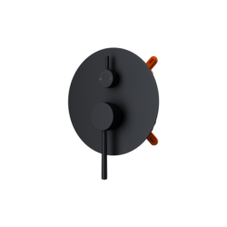 Zestaw prysznicowy podtynkowy LUGO deszczownica 25 cm mieszacz słuchawka prysznicowa czarny CORSAN Z03MBL