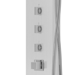 Panel prysznicowy neo S060 termostat stal deszczownica LED wylewka CORSAN S060TSLLEDW