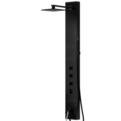 Panel prysznicowy NEO mieszacz czarna stal deszczownica LED wylewka CORSAN S060MBLLEDW