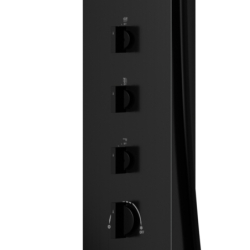 Panel prysznicowy NEO mieszacz czarna stal deszczownica LED wylewka CORSAN S060MBLLEDW