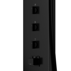 Panel prysznicowy NEO termostat czarna stal deszczownica LED wylewka CORSAN S060TBLLEDW