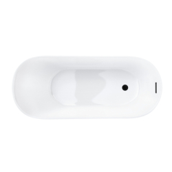 Wanna wolnostojąca ESTELLA 170 cm korek klik-klak czarny CORSAN E302XLBL