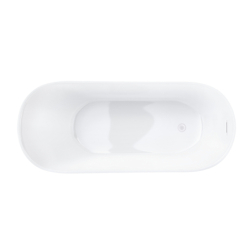 Wanna wolnostojąca ESTELLA 170 cm korek klik-klak biały CORSAN E302XLWH