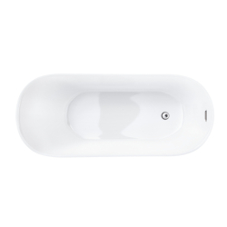 Wanna wolnostojąca ESTELLA 160 x74 cm korek klik-klak chrom CORSAN E302LCH