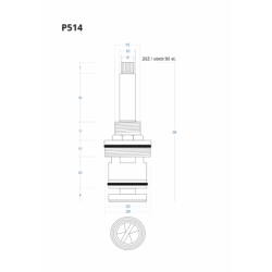 Głowica, głowiczka funkcji ON/OFF 86mm CORSAN P514
