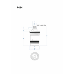 Głowica, głowiczka funkcji ON/OFF 52mm CORSAN P494