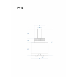Głowica, głowiczka mieszacza 57mm CORSAN P416