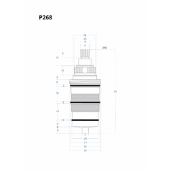 Głowica termostatyczna 91mm CORSAN P268