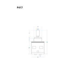 Głowica, głowiczka mieszacza 52mm CORSAN P417