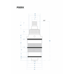 Głowica termostatyczna 93mm CORSAN P009X