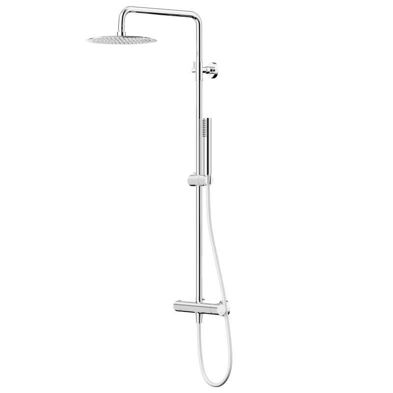 Kolumna prysznicowa LUGO deszczownica 25cm termostat chrom CORSAN CMN01TCH