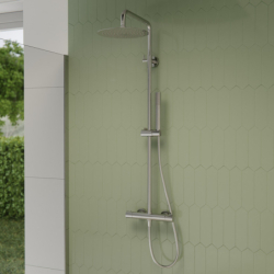 Kolumna prysznicowa LUGO deszczownica 25cm termostat chrom CORSAN CMN01TCH