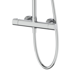 Kolumna prysznicowa LUGO deszczownica 25cm termostat chrom CORSAN CMN01TCH