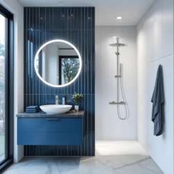 Kolumna prysznicowa LUGO deszczownica 25cm termostat chrom CORSAN CMN01TCH