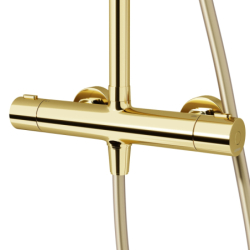Kolumna prysznicowa LUGO deszczownica 25cm termostat złota CORSAN CMN01TGL