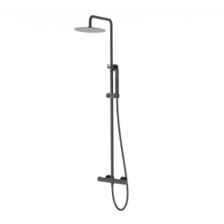 Kolumna prysznicowa LUGO deszczownica 25cm termostat czarna CORSAN CMN01TBL