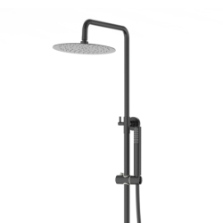 Kolumna prysznicowa LUGO deszczownica 25cm termostat czarna CORSAN CMN01TBL