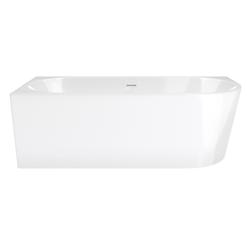 Wanna wolnostojąca narożna INTERO SLIM 150 x75 montaż lewostronny korek klik-klak biały CORSAN E230MLSWH