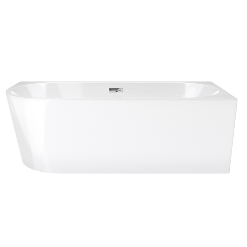 Wanna wolnostojąca narożna INTERO SLIM 150 x75 montaż prawostronny korek klik-klak chrom CORSAN E230MPSCH