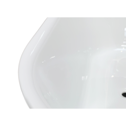 Wanna wolnostojąca narożna INTERO SLIM 150 x75 montaż prawostronny korek klik-klak chrom CORSAN E230MPSCH